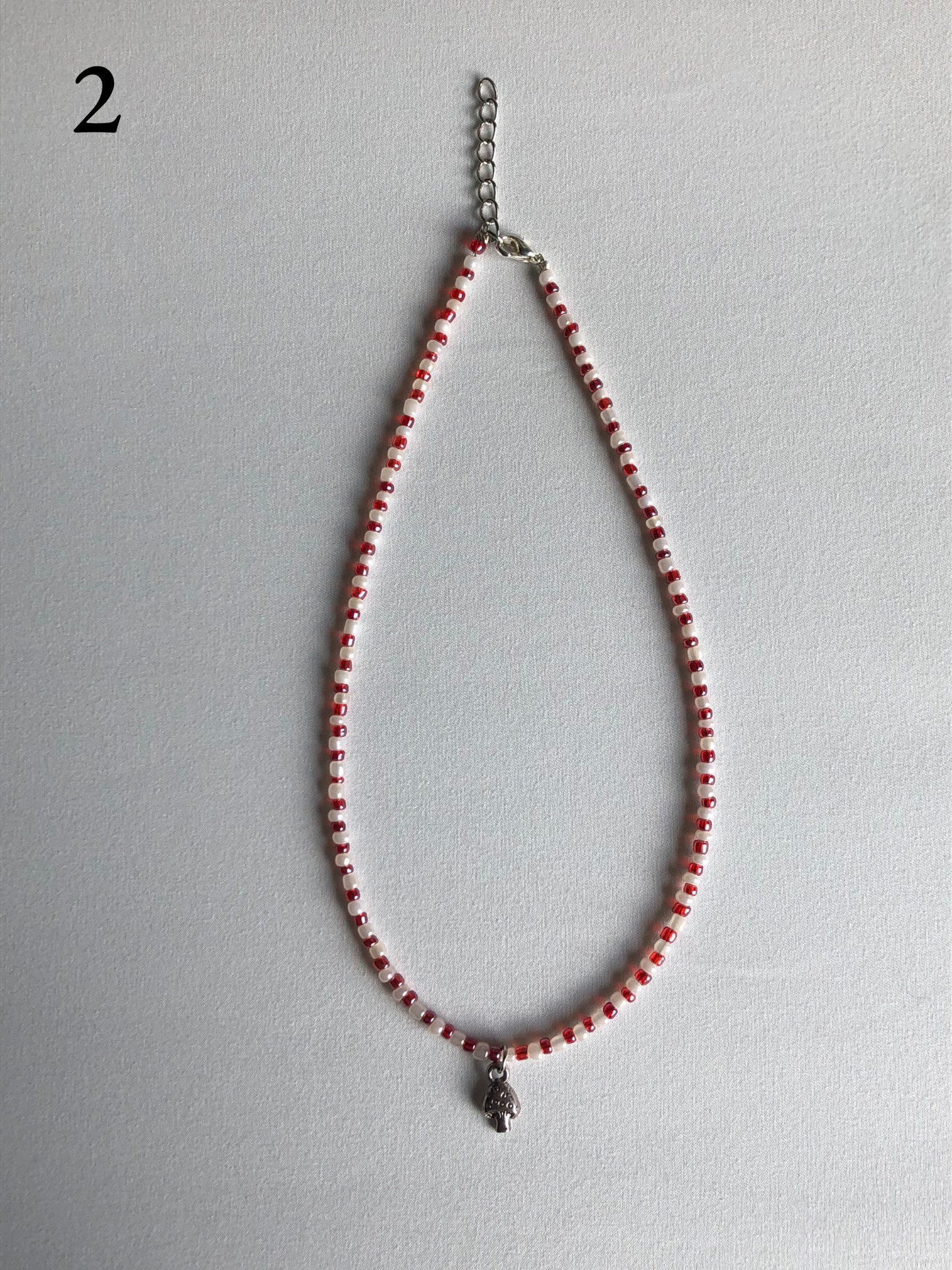 Red & White Mushroom Necklace