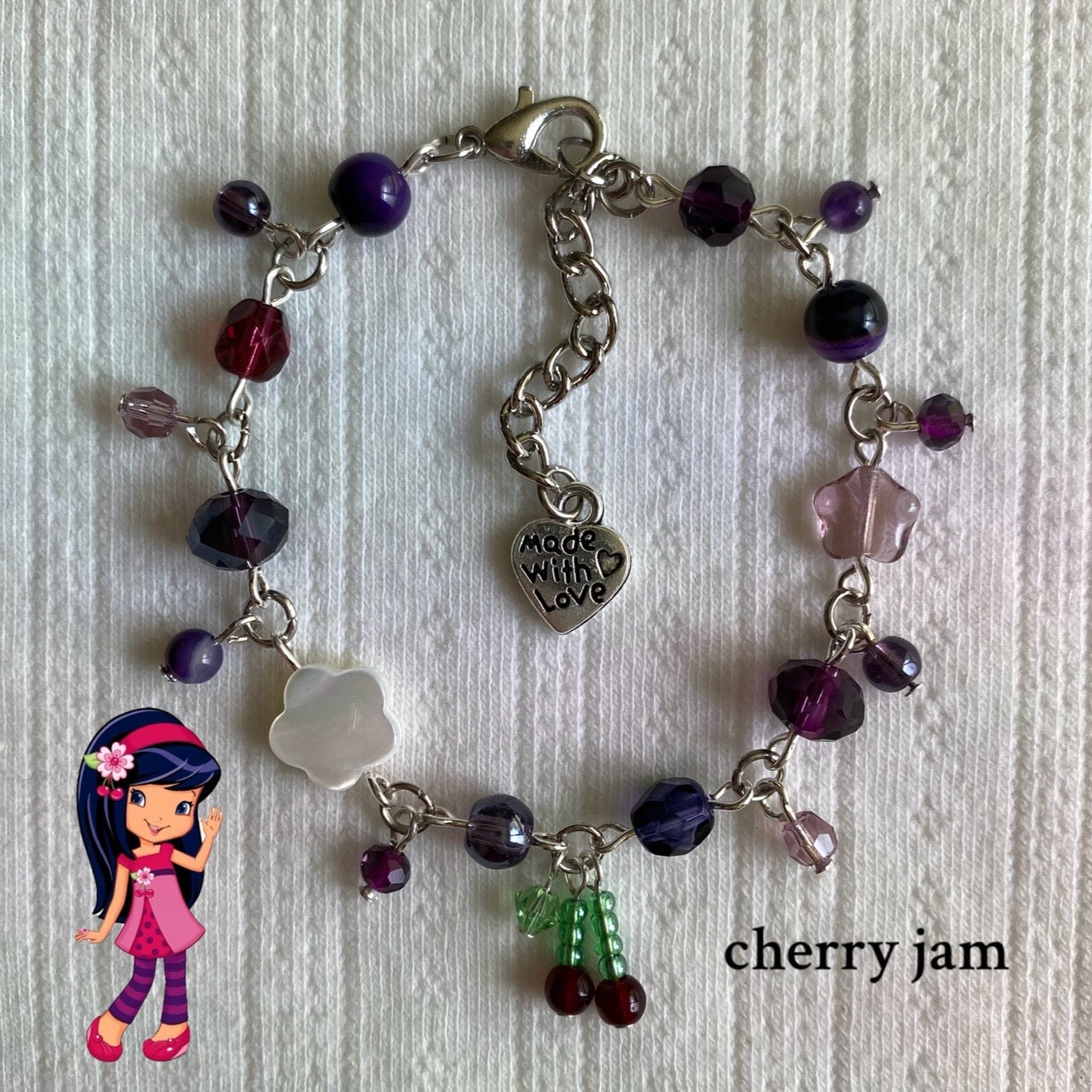 Strawberry Shortcake Inspired Charm Bracelets