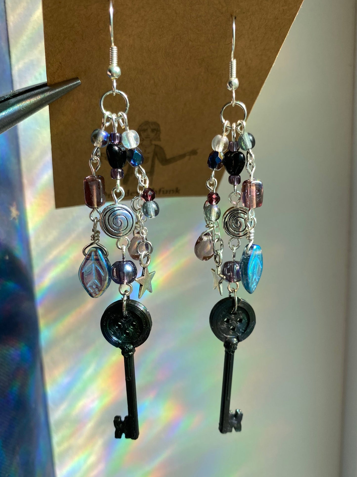 Coraline Key Cluster Earrings