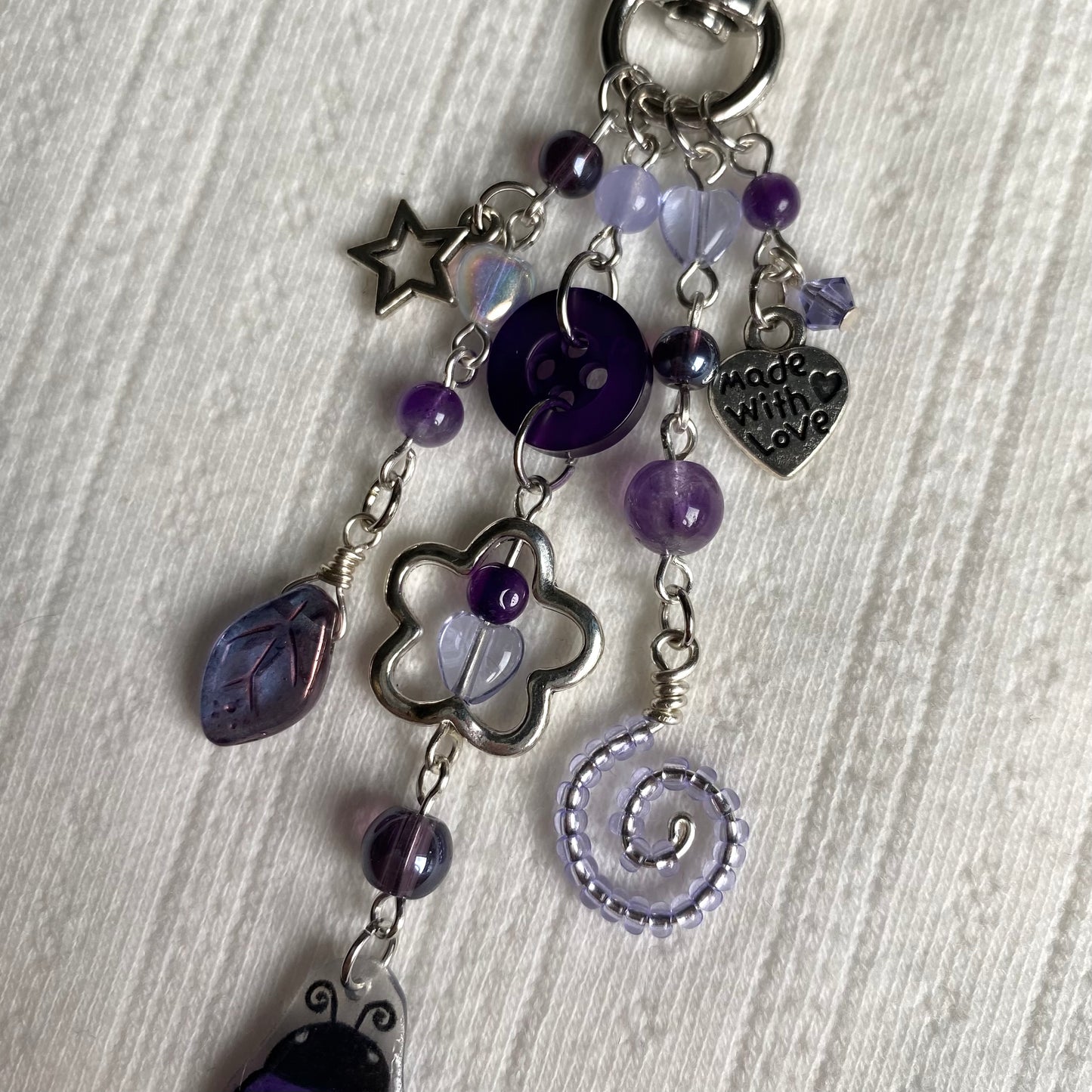 Purple Ladybug Keychain