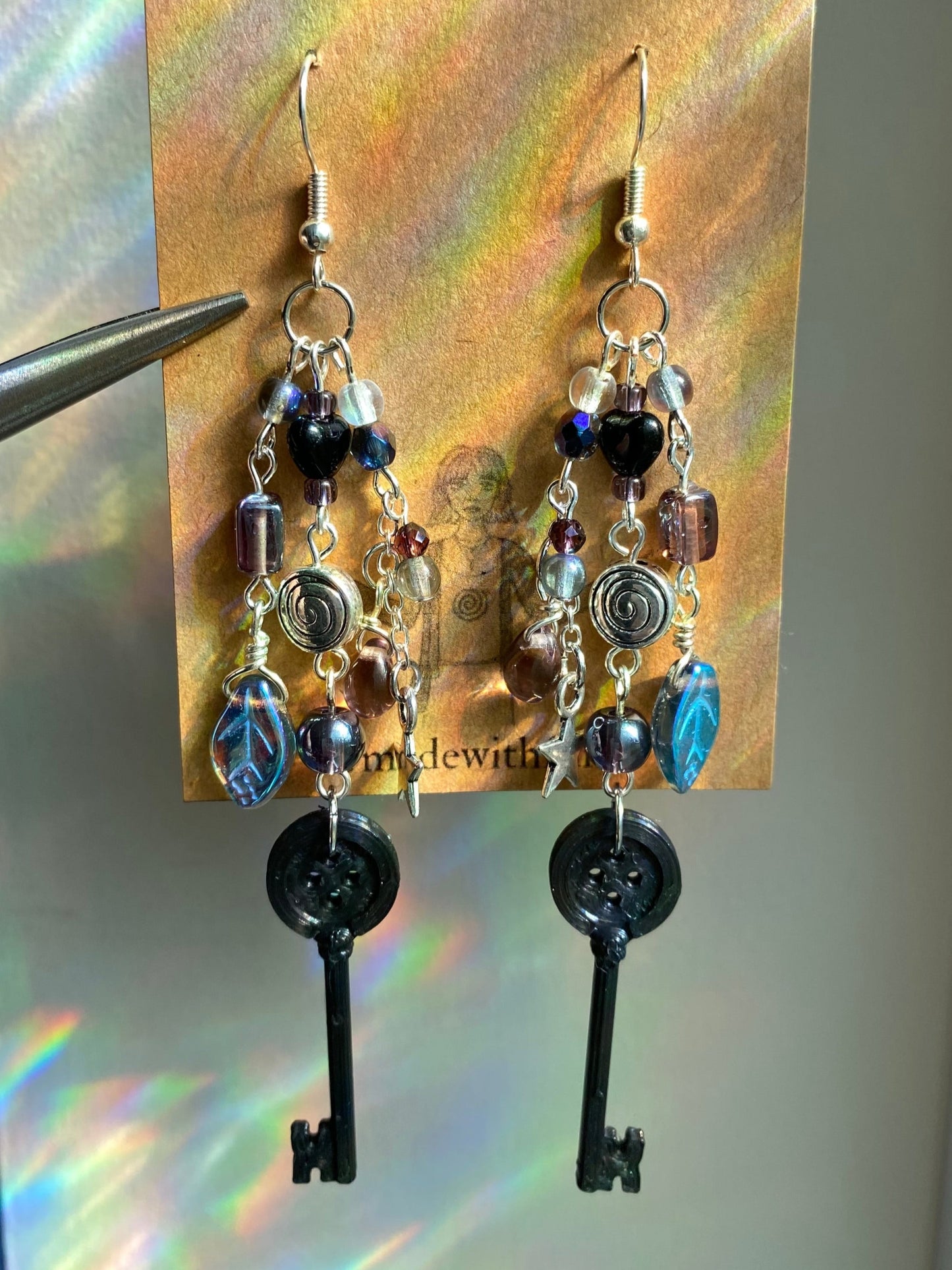 Coraline Key Cluster Earrings