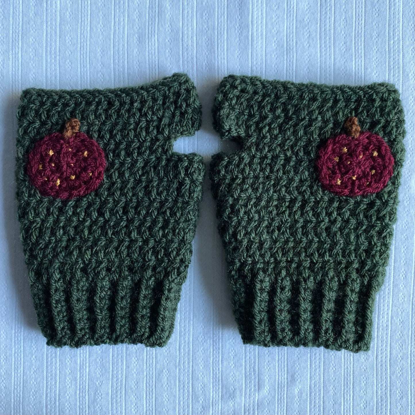 Fantastic Mr. Fox Apple Crochet Fingerless Gloves
