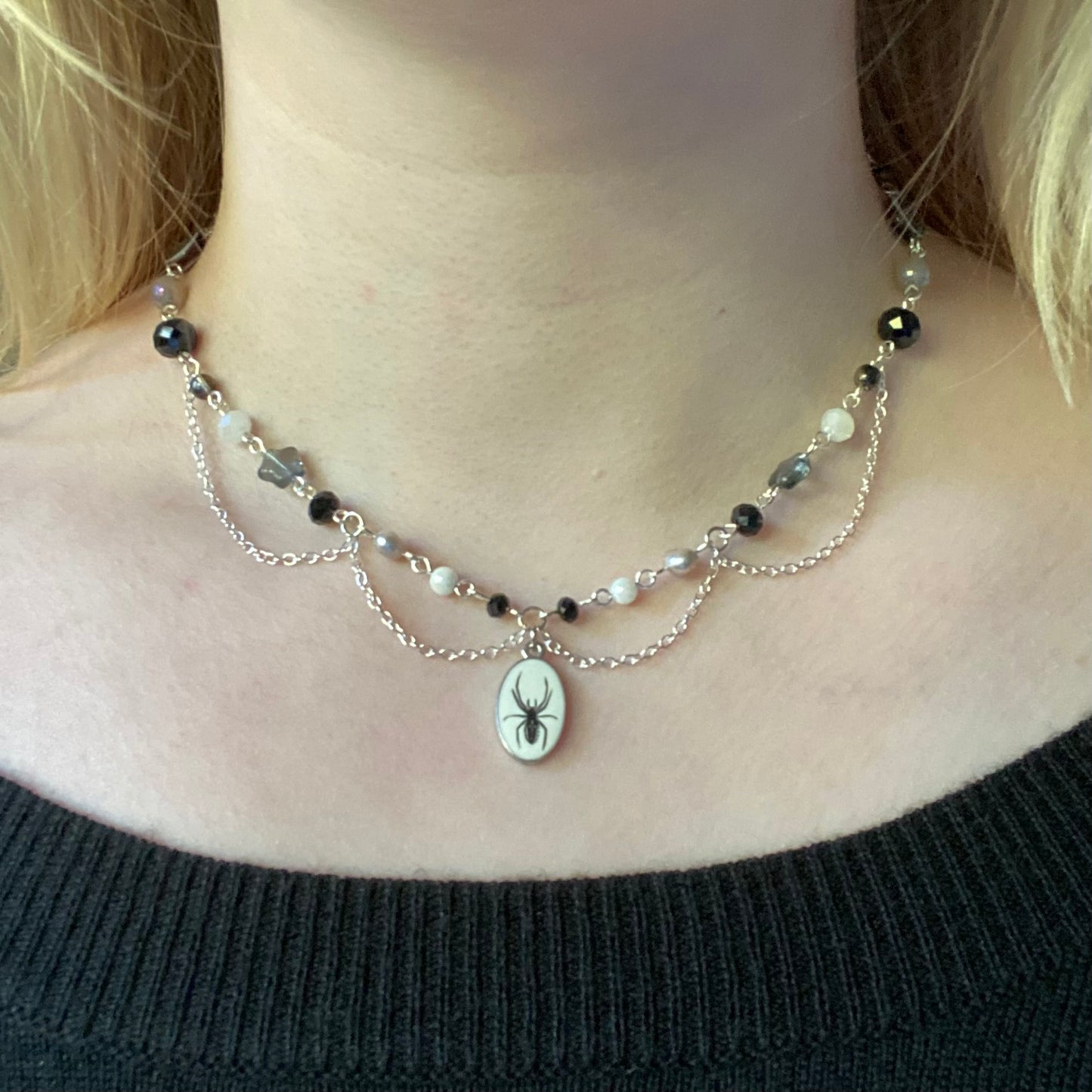 Chain Spider Necklace