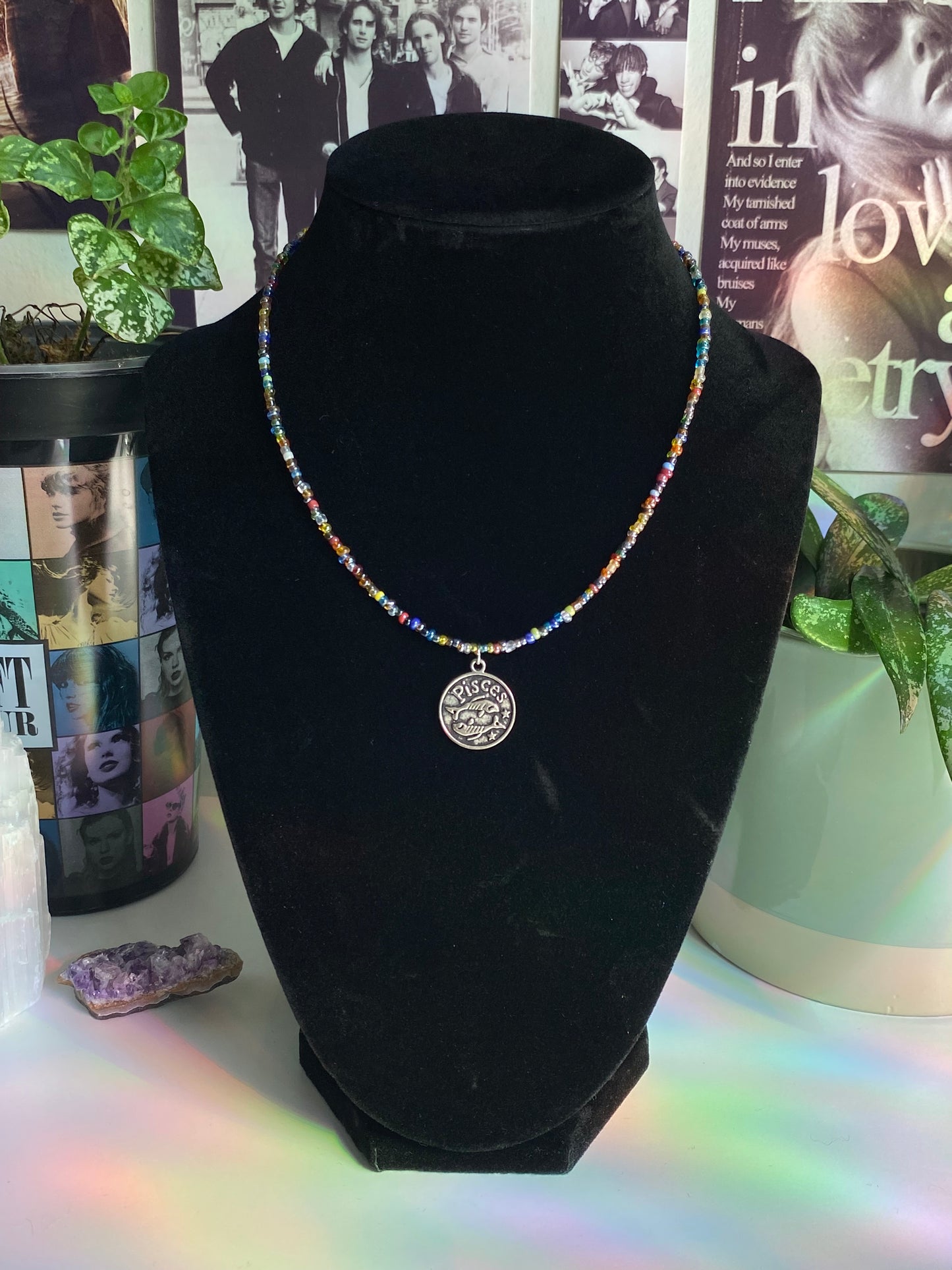 Earth Tone Zodiac Sign Necklace