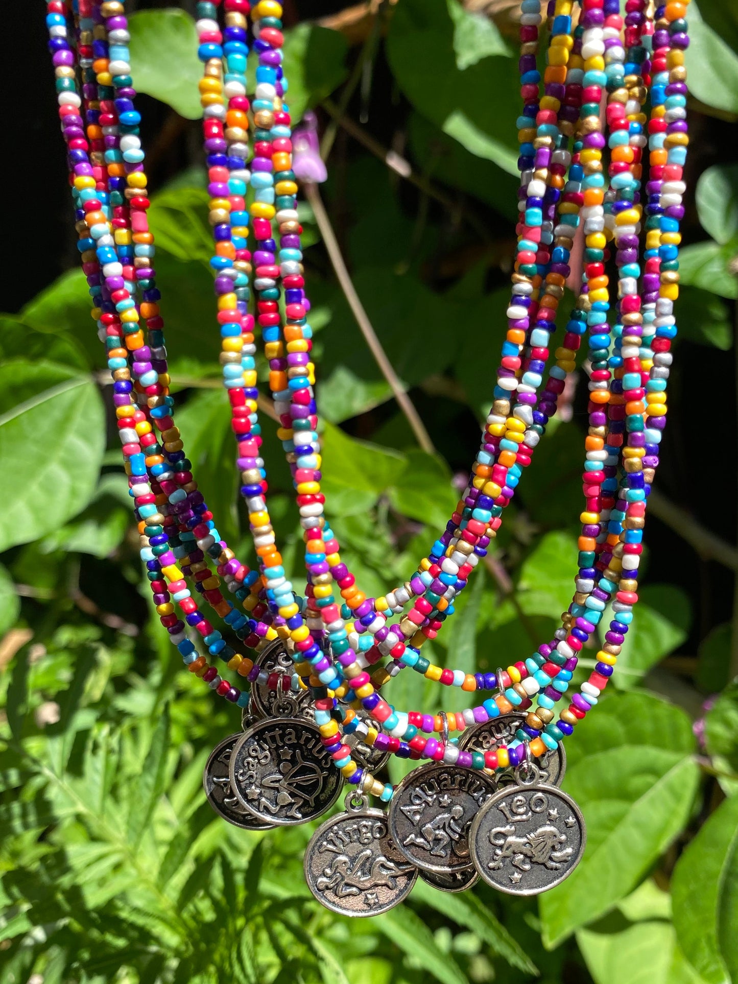 Multicolour Zodiac Sign Necklace