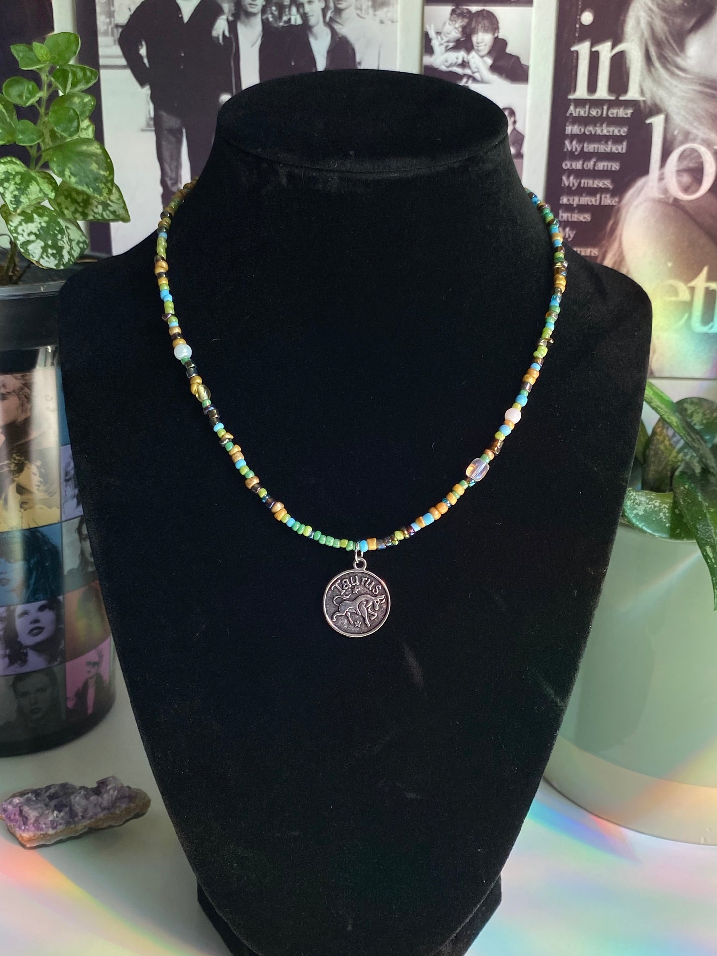 Nature Earth Tone Zodiac Sign Necklace