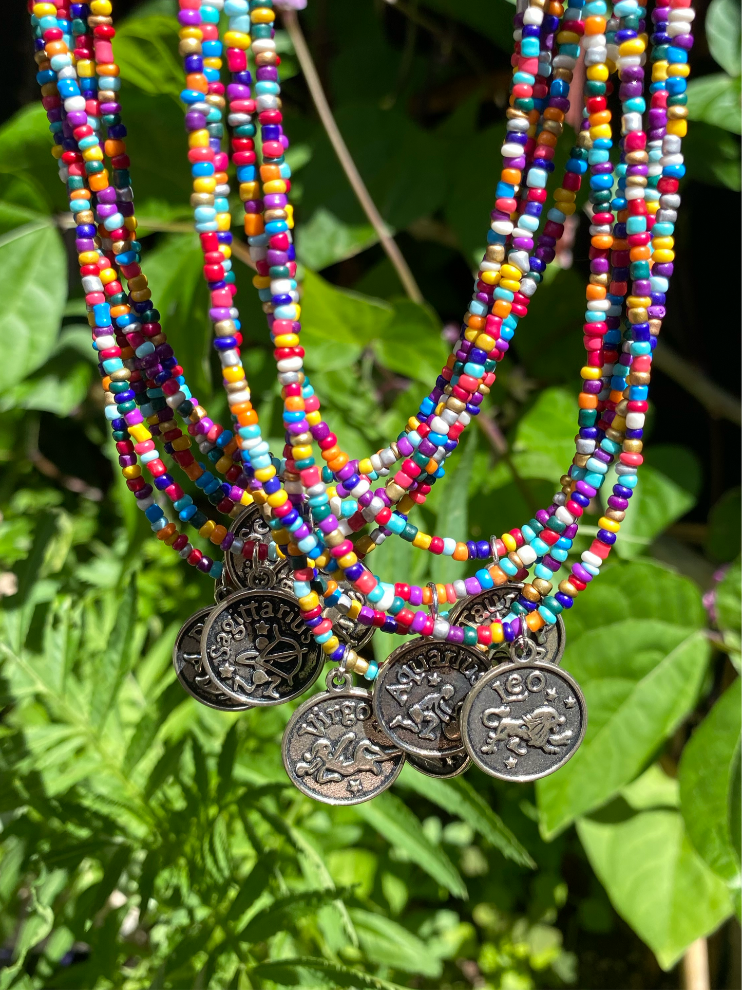Multicolour Zodiac Sign Necklace