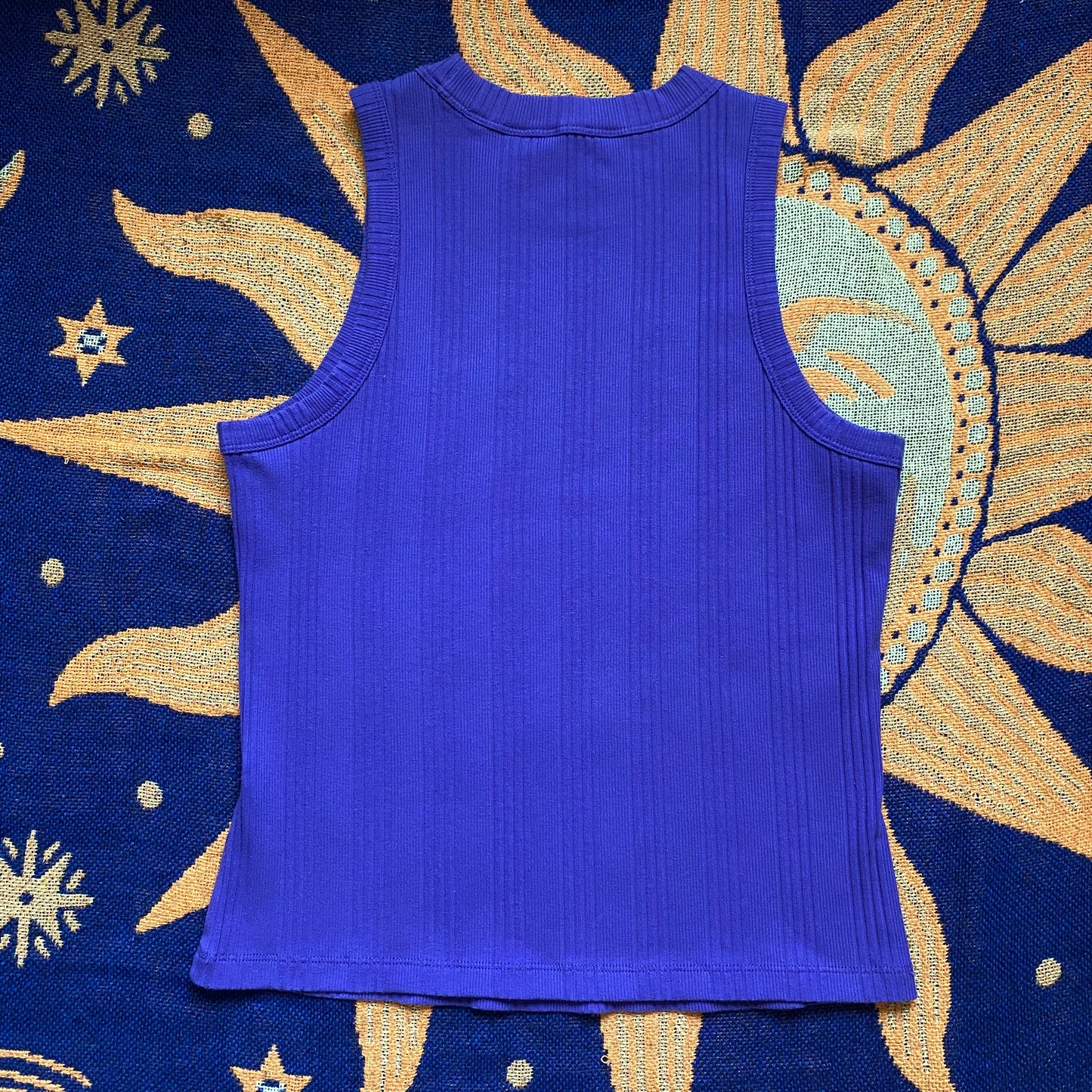 Whimsical Lino Block Printed Tank Top