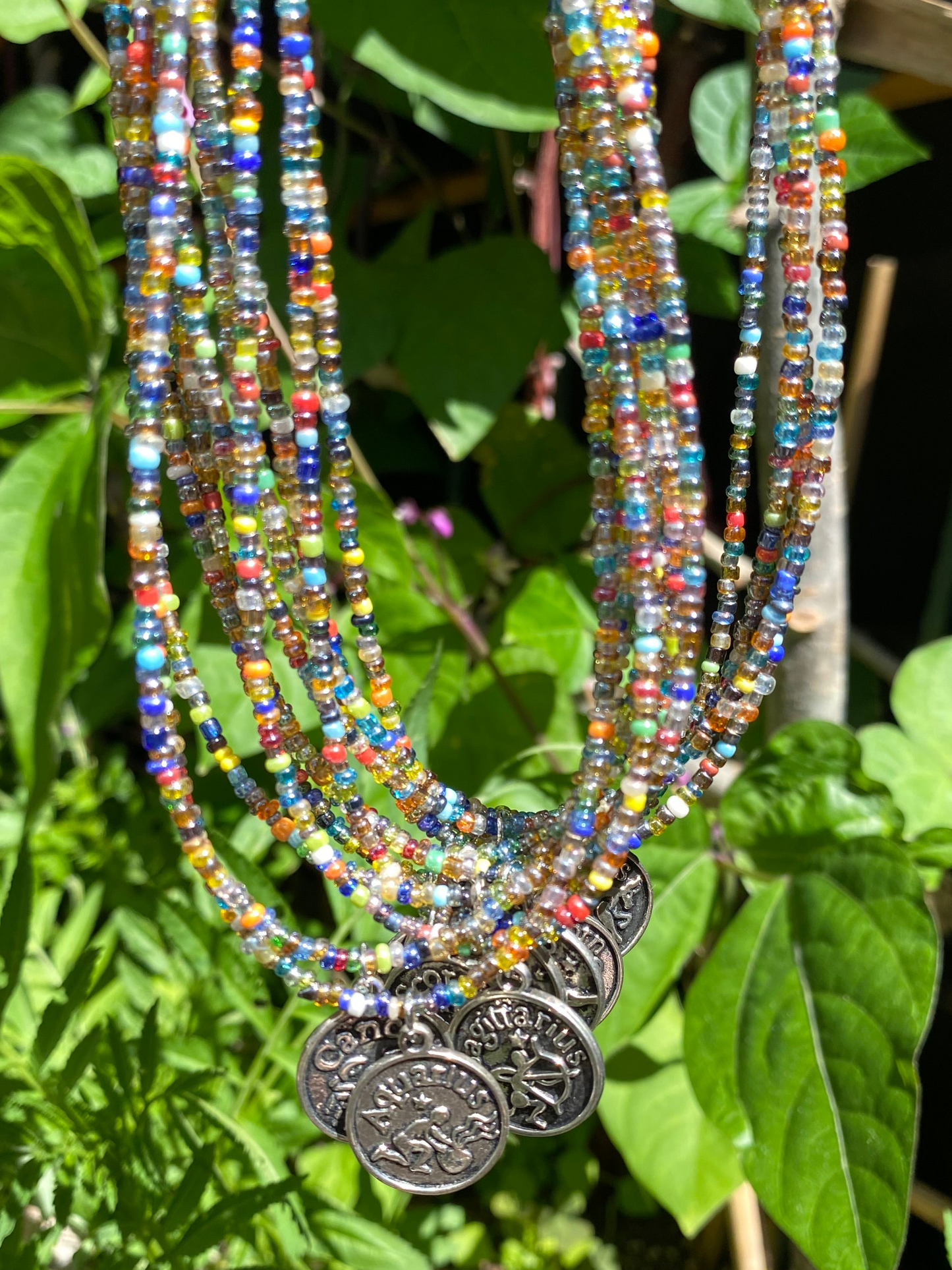 Earth Tone Zodiac Sign Necklace