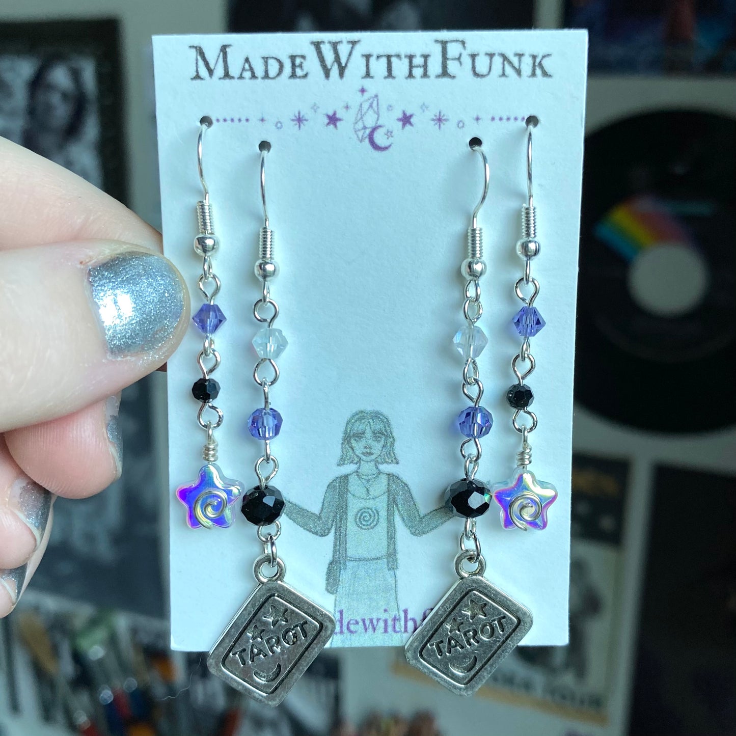 Whimsical Tarot Card Earring Set