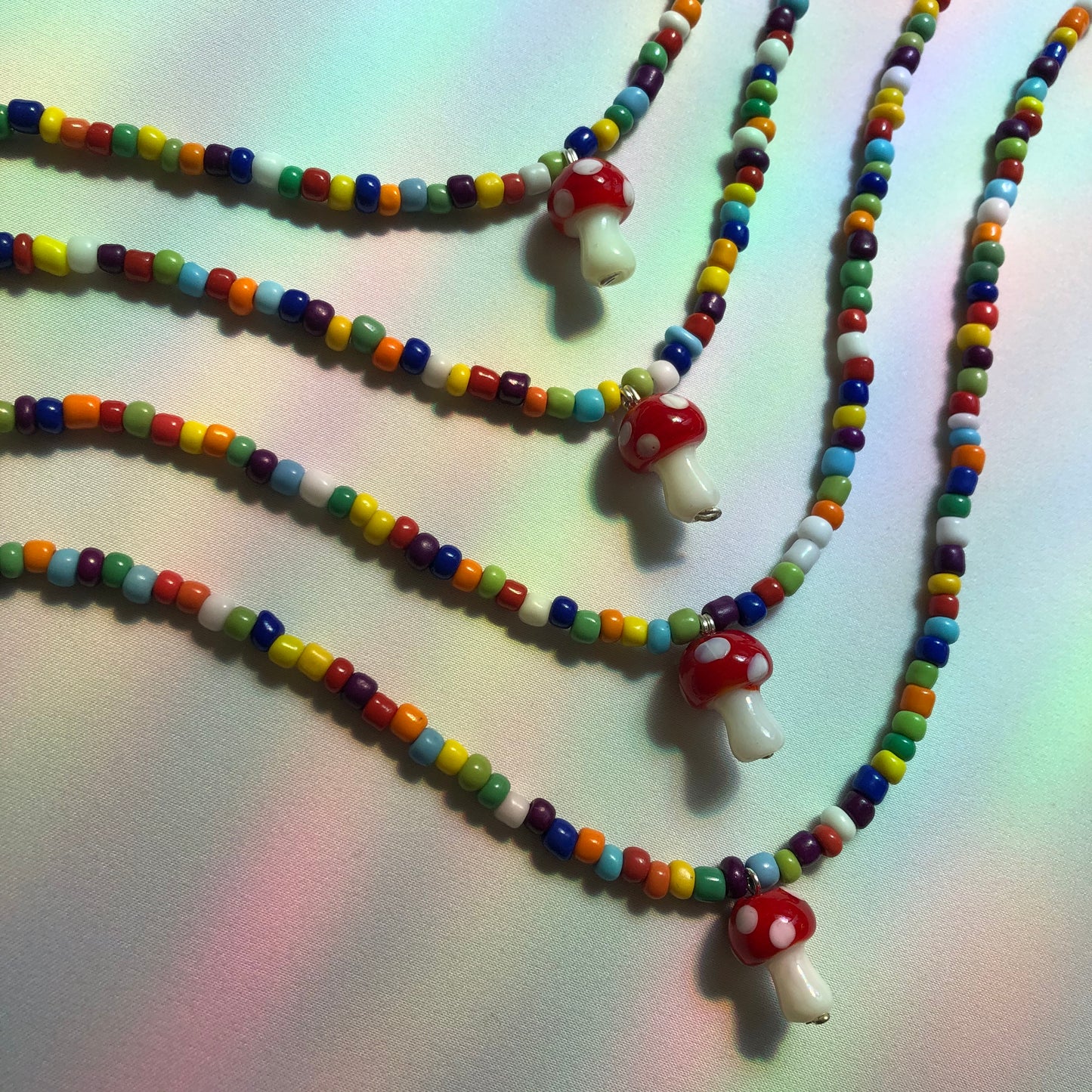 Multicolour Mushroom Necklace
