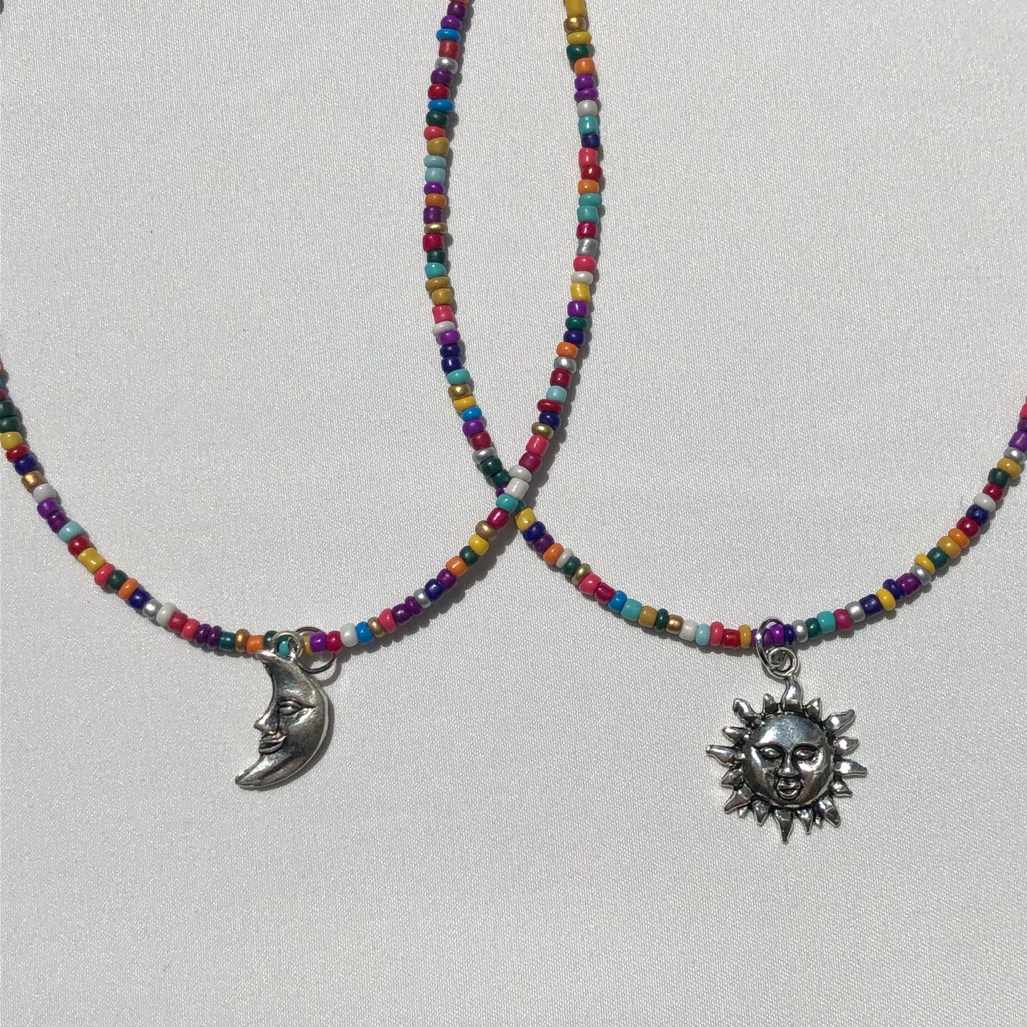 Multicolour Sun & Moon Necklaces