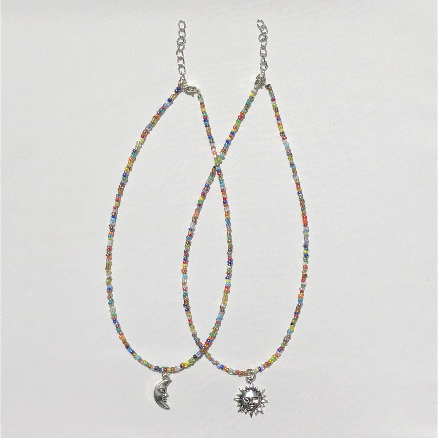 Earth Tone Sun & Moon Necklaces