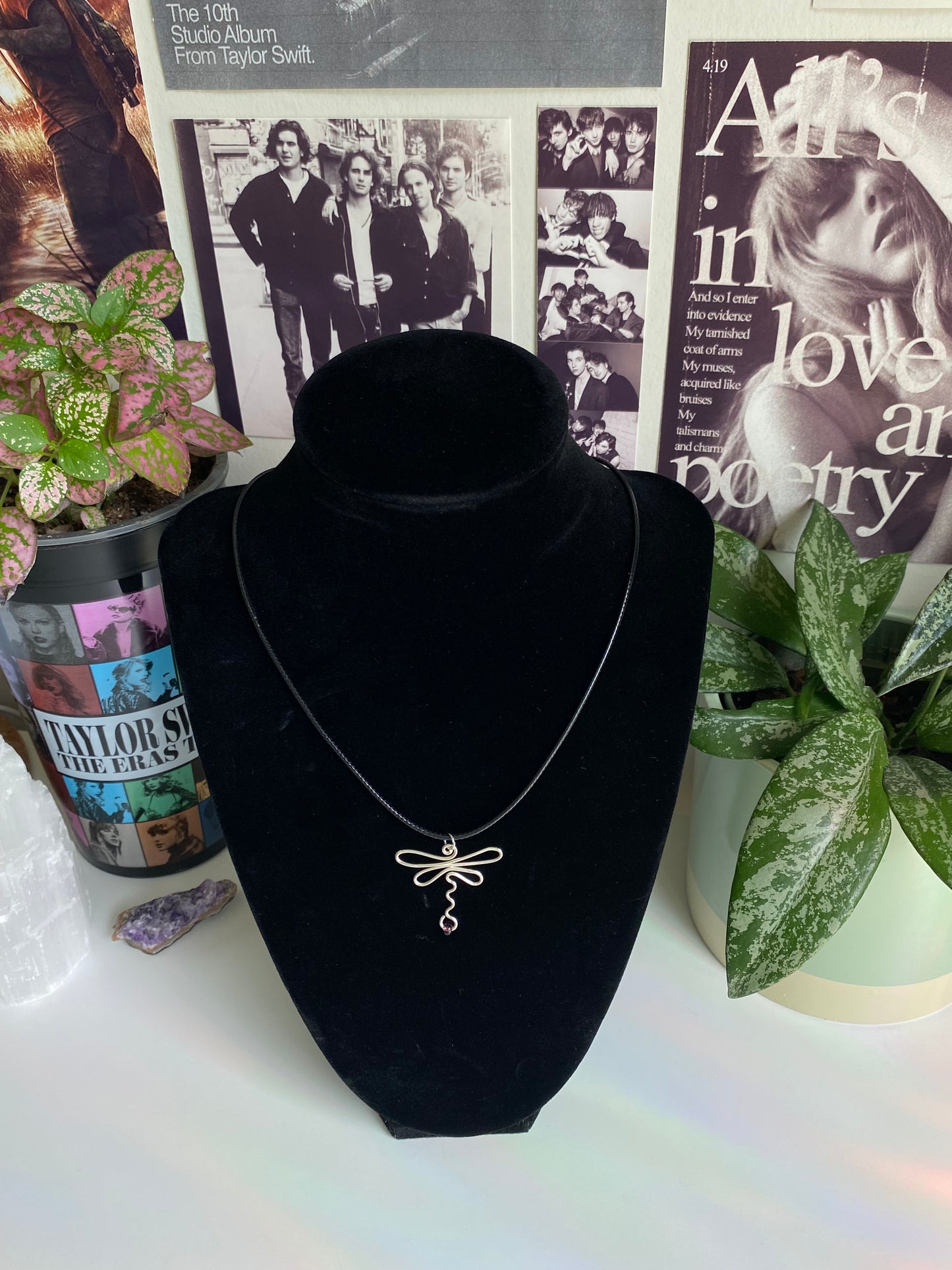 Wire Dragonfly Necklace
