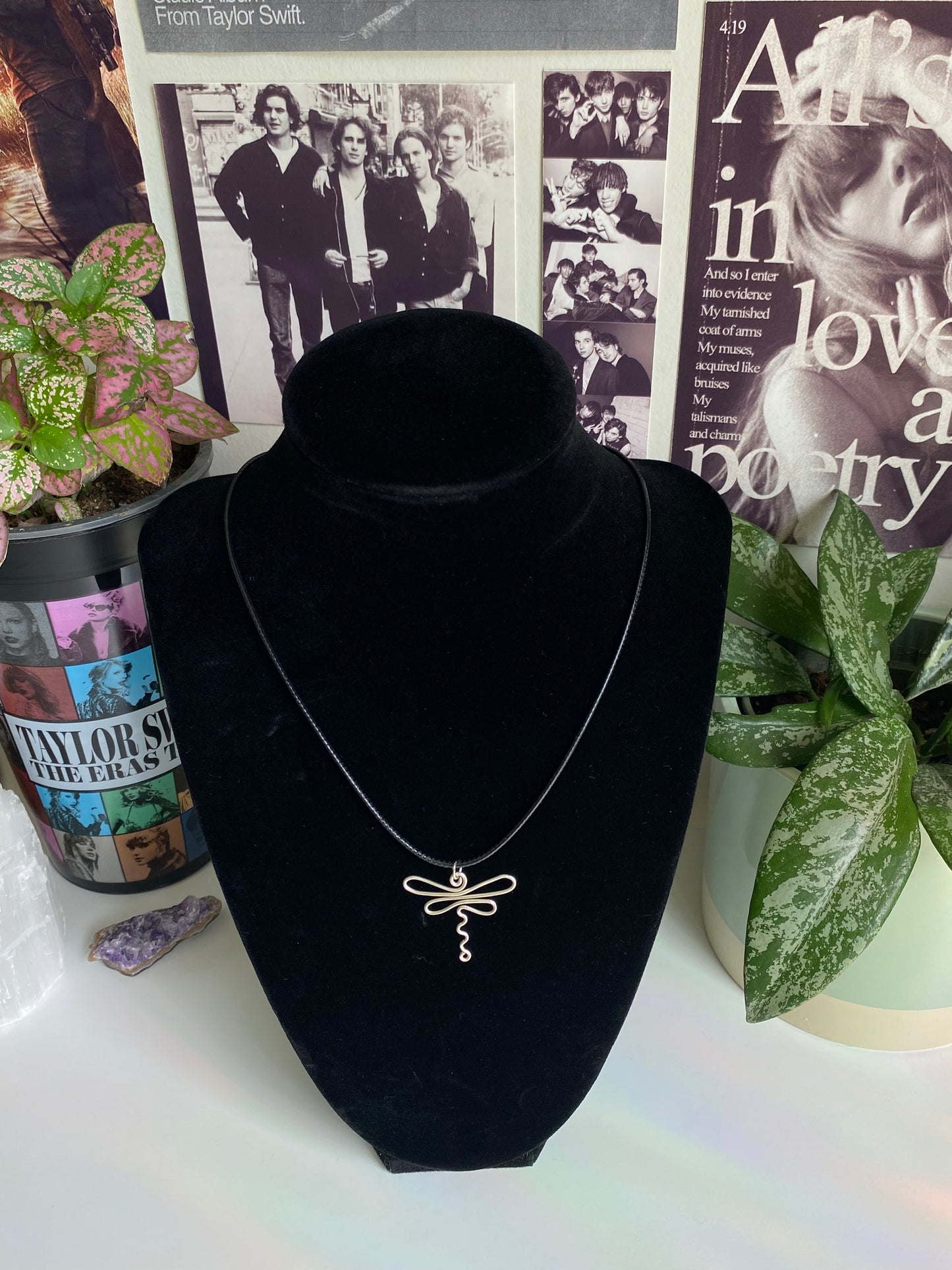 Wire Dragonfly Necklace
