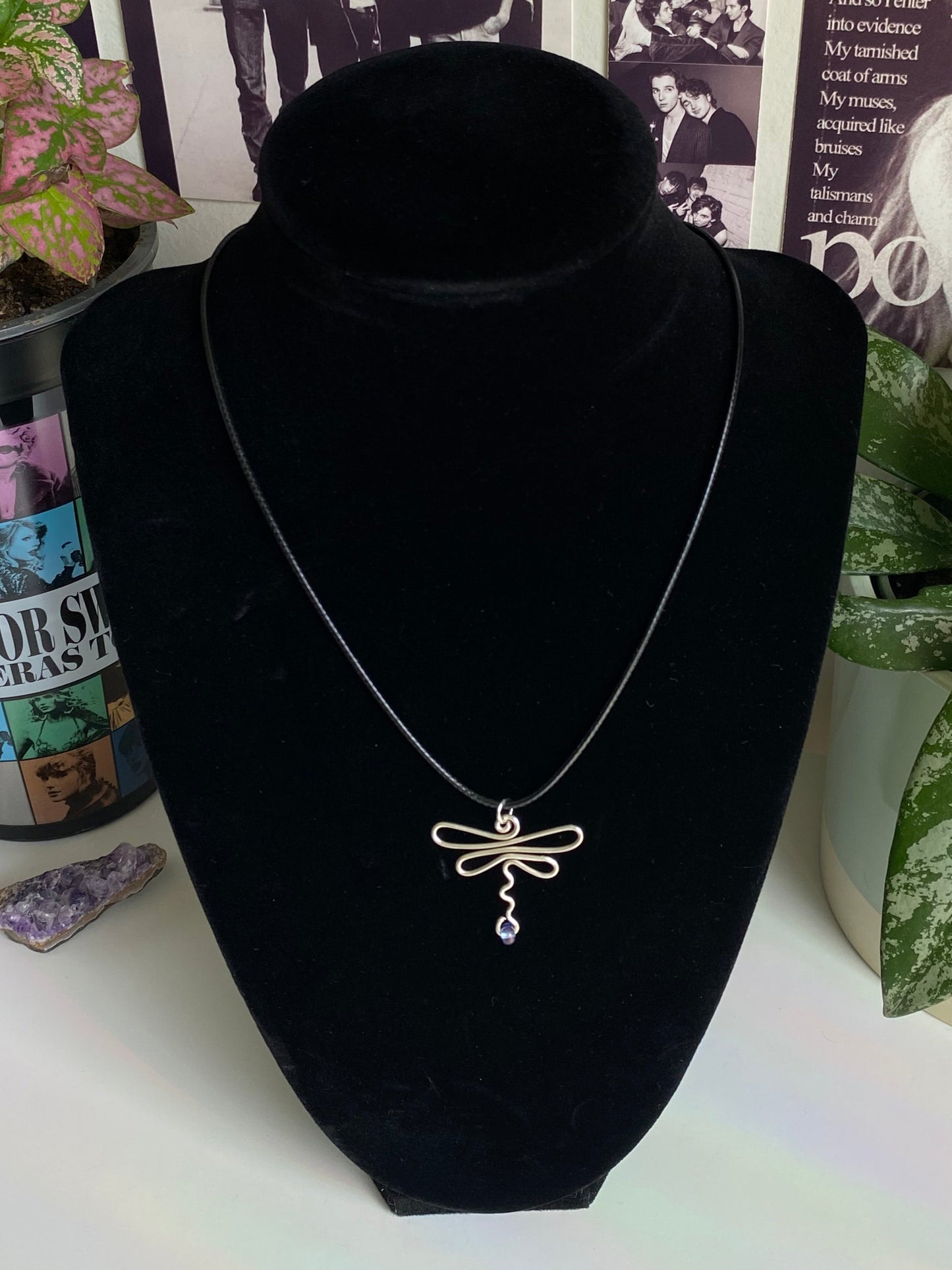 Wire Dragonfly Necklace