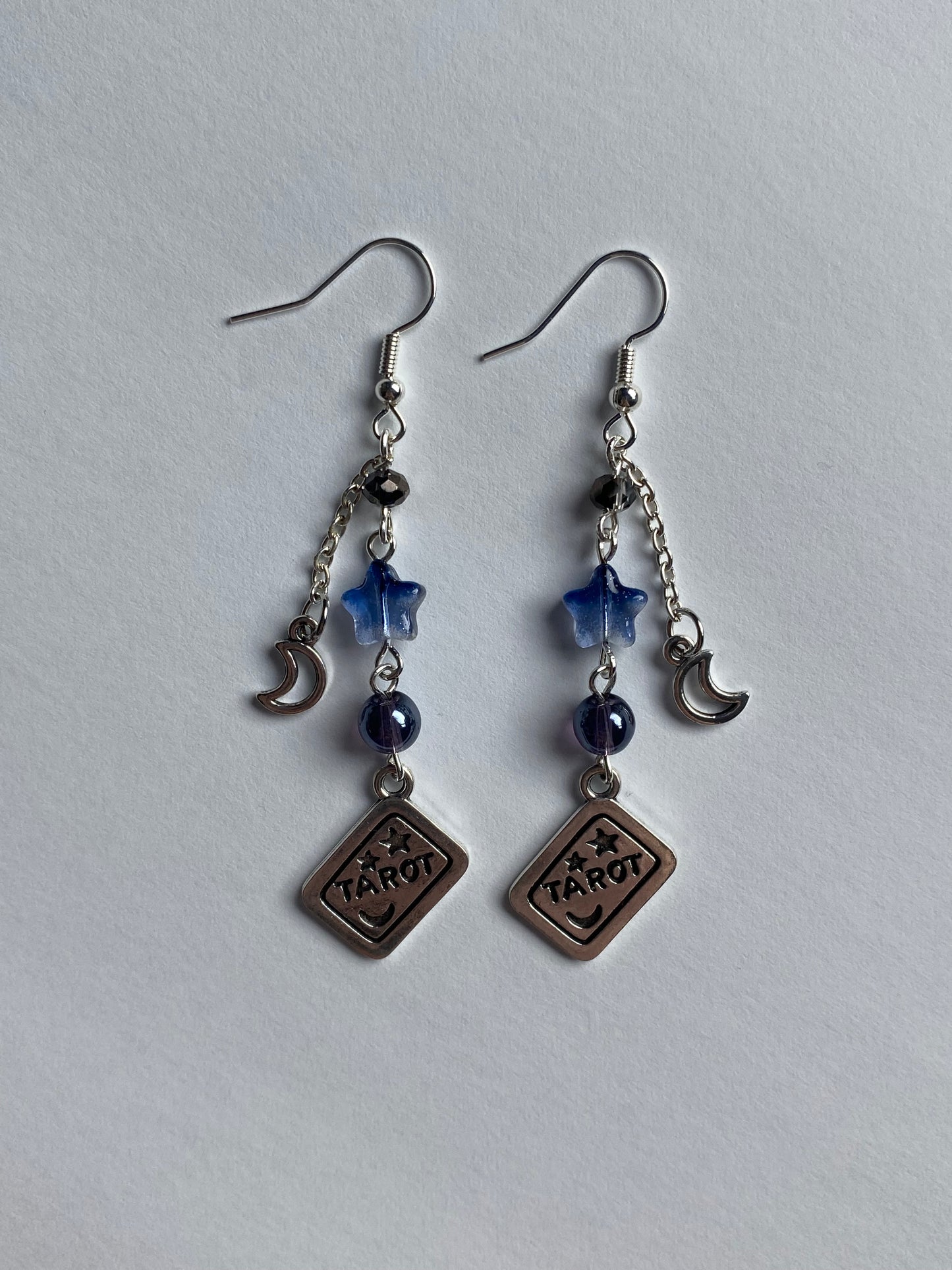 Purple/Blue Tarot Card Earrings