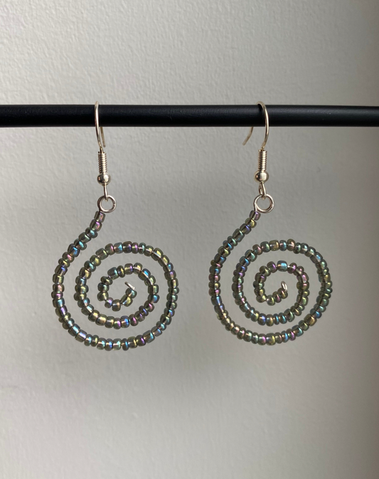 Bead Swirl Earrings