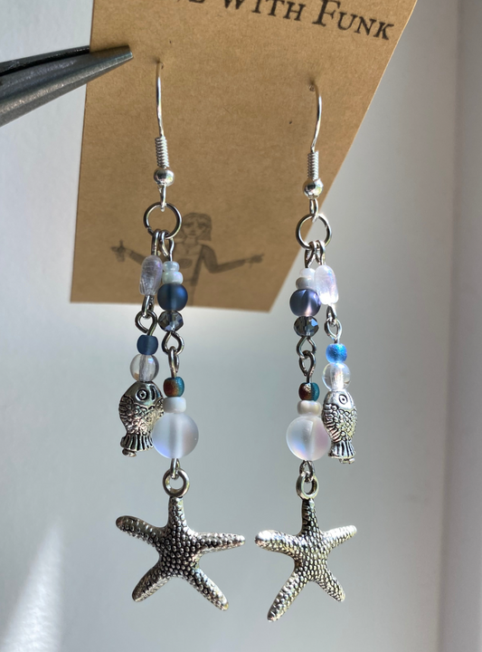 Ocean Starfish Cluster Earrings