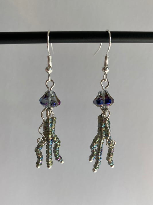 Swirly Jellyfish Earrings #2