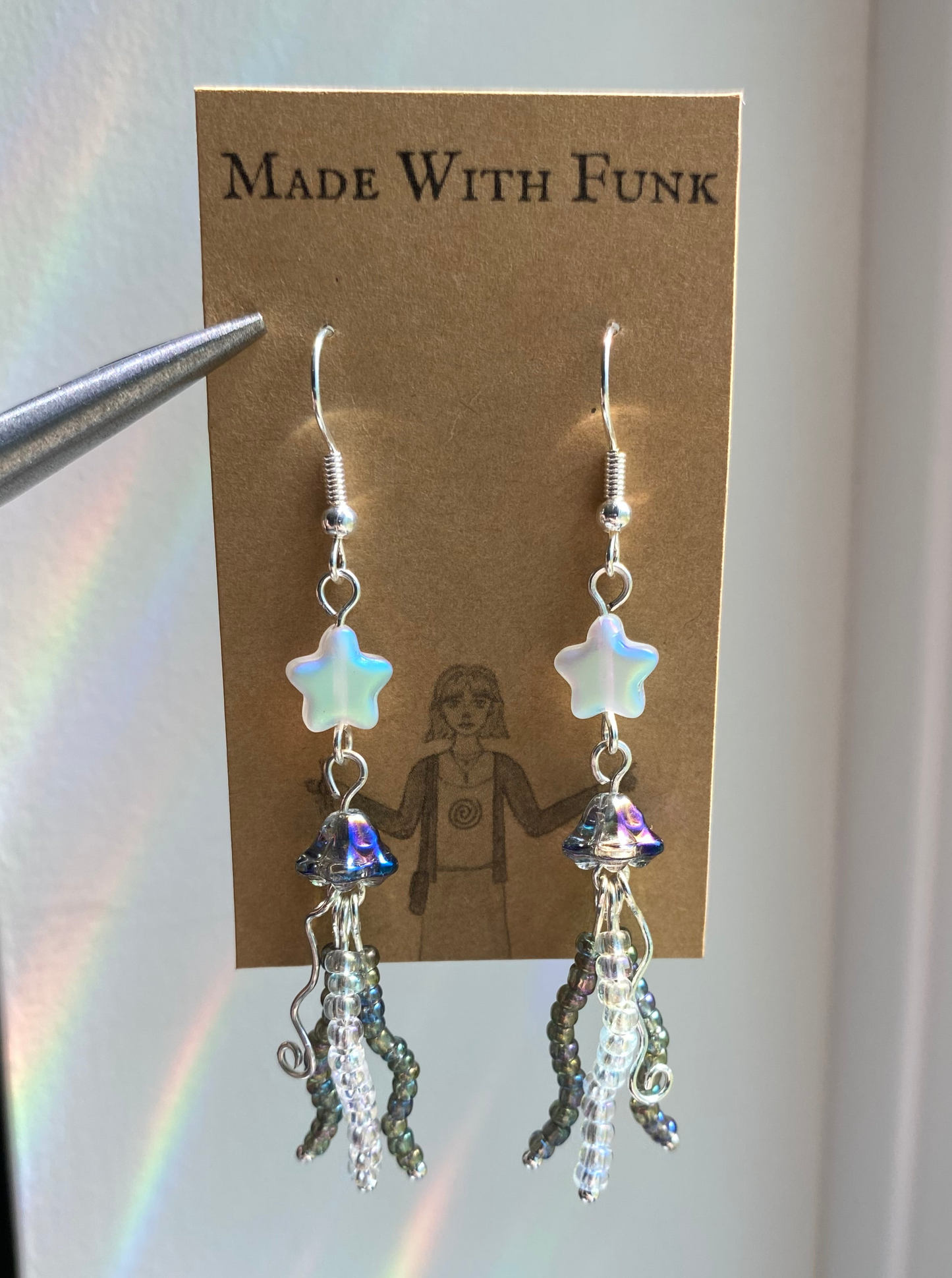 Swirly Star Jellyfish Earrings