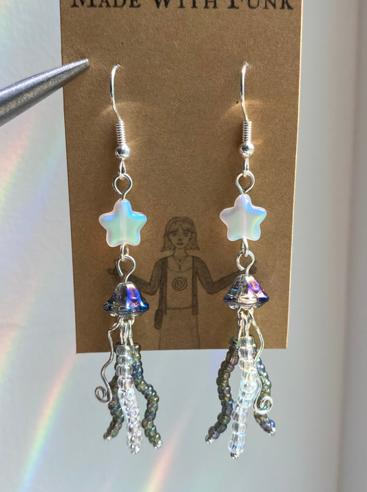 Swirly Star Jellyfish Earrings