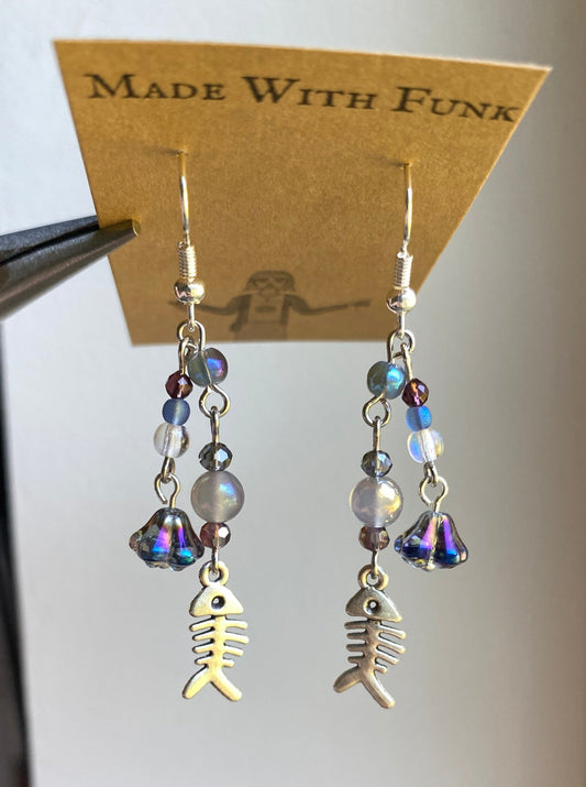 Ocean Fish Cluster Earrings