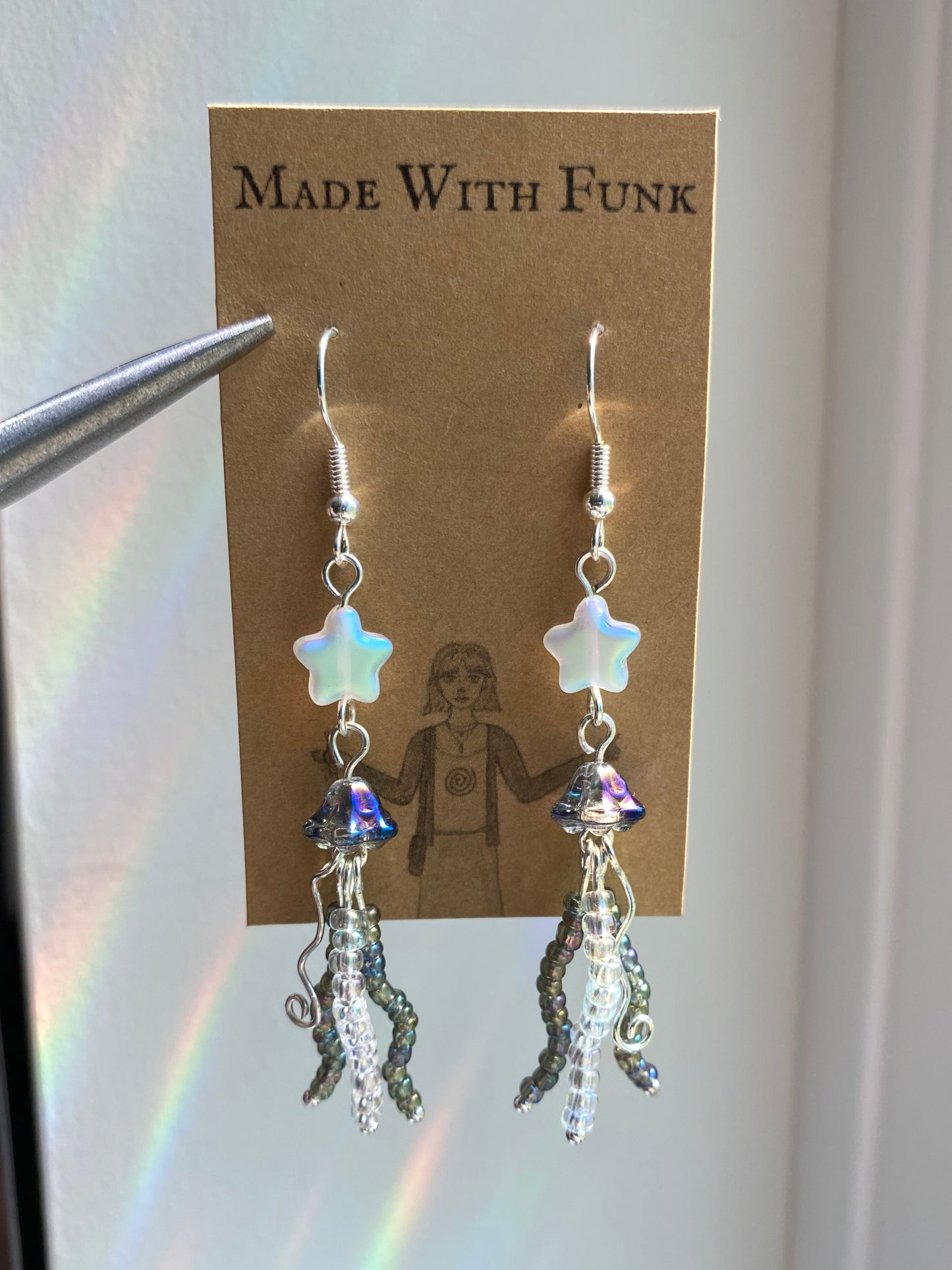 Swirly Star Jellyfish Earrings