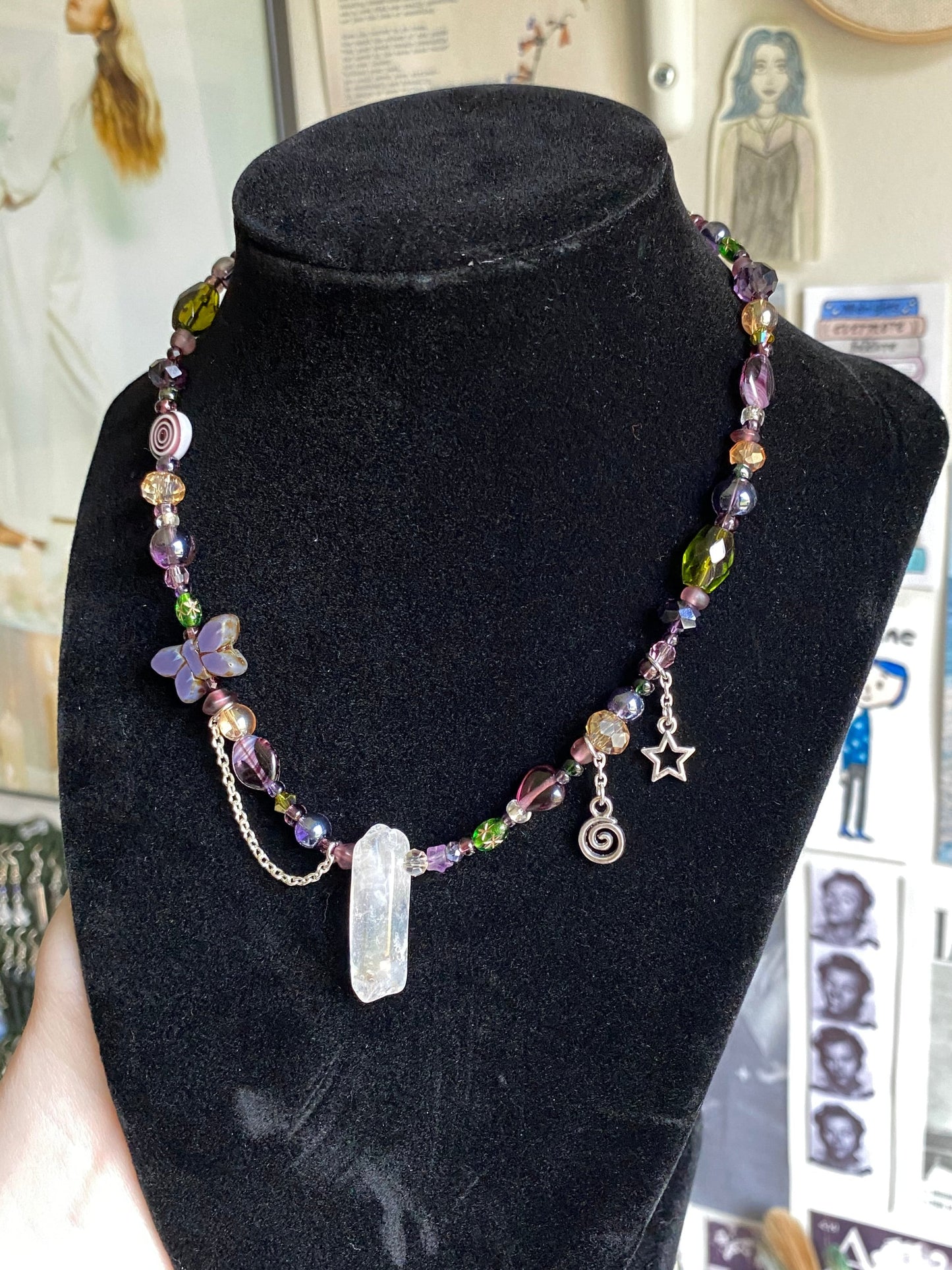Purple Fairy Forest Necklace
