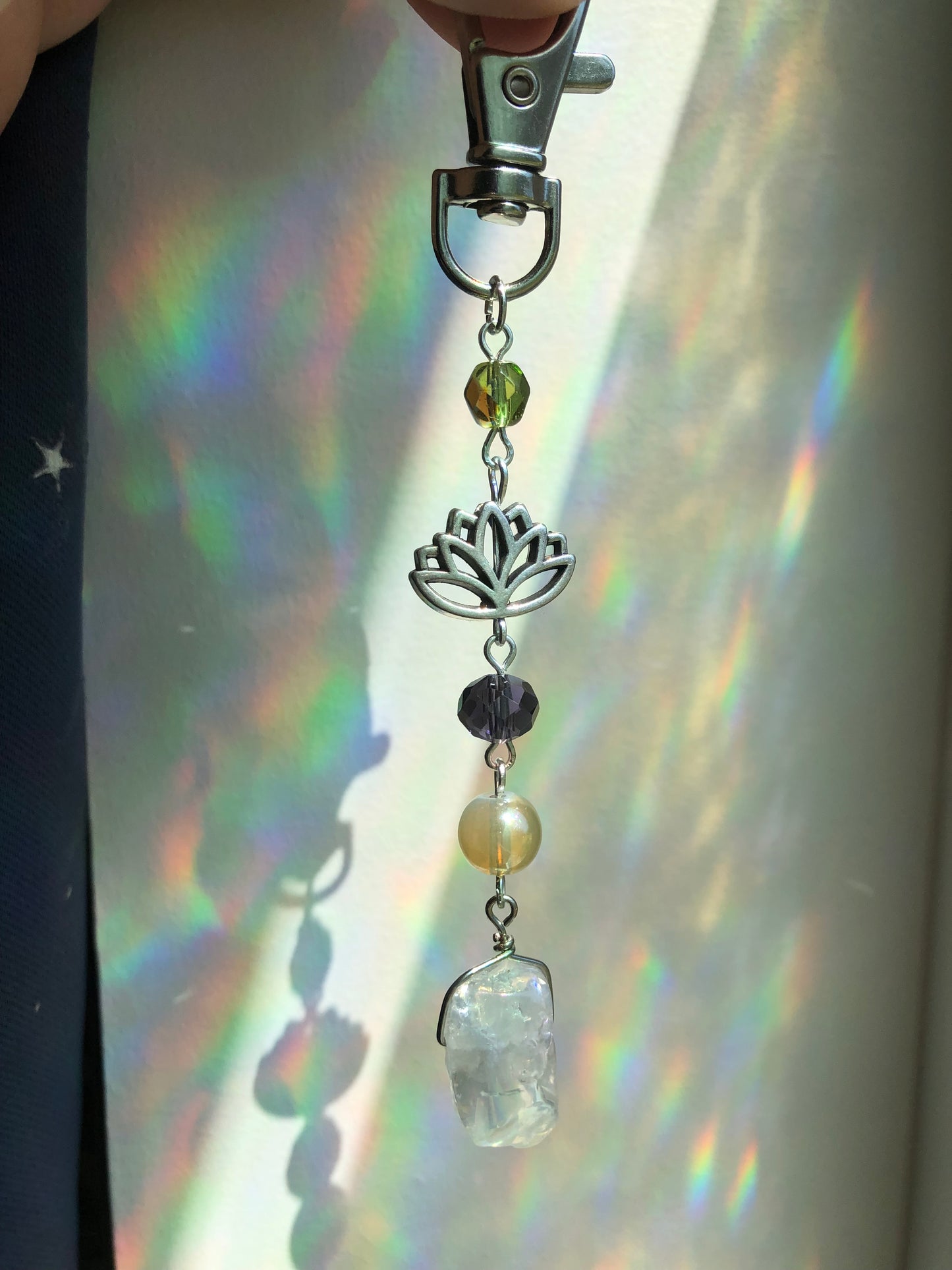 Flower Crystal Keychain