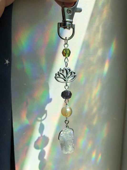 Flower Crystal Keychain