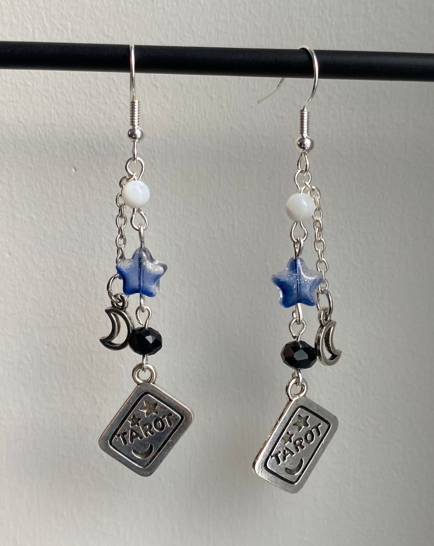 Blue Moon Tarot Card Earrings