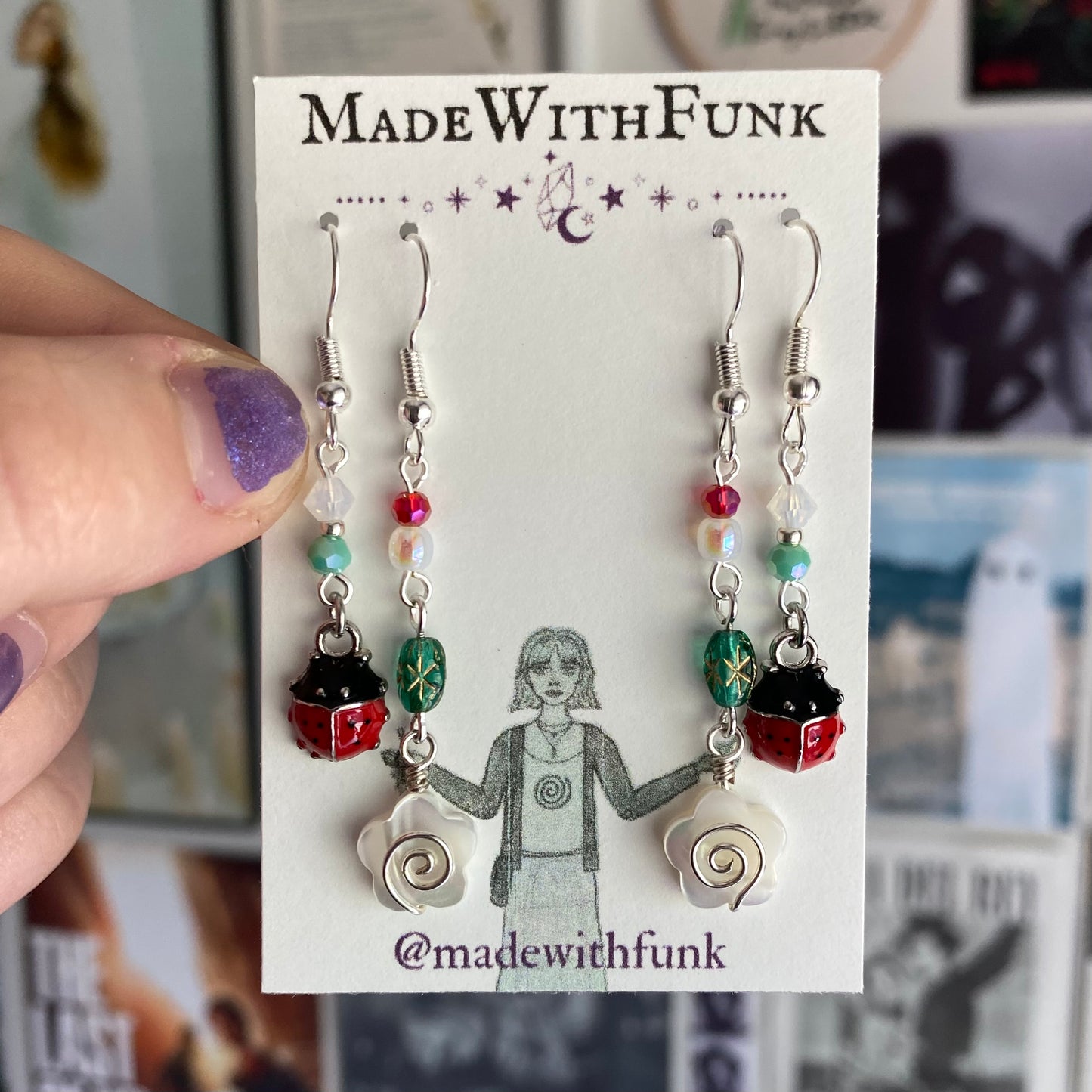 Ladybug Earring Set