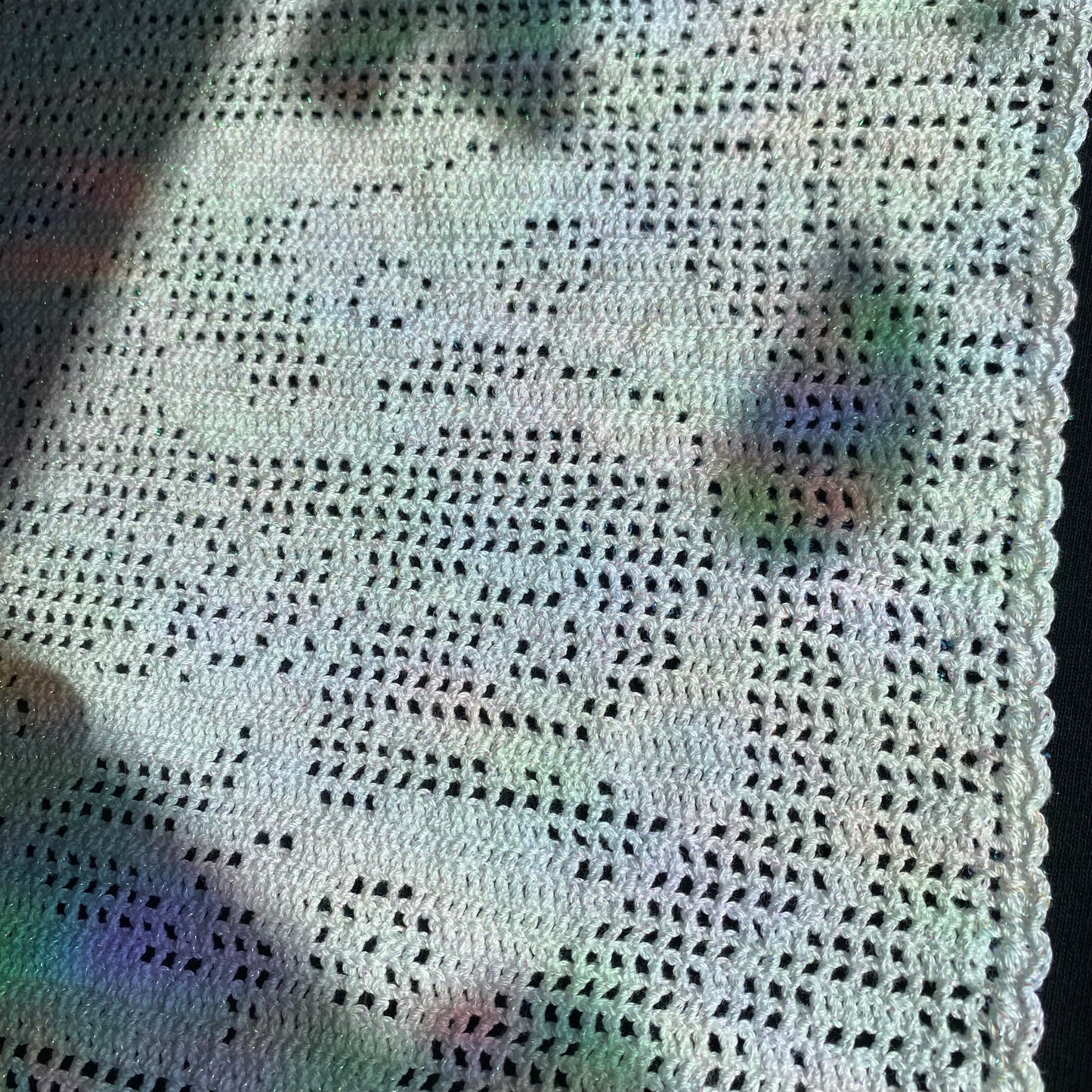 Sparkly Unicorn Crochet Tapestry
