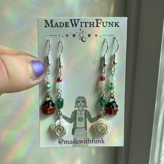 Ladybug Earring Set