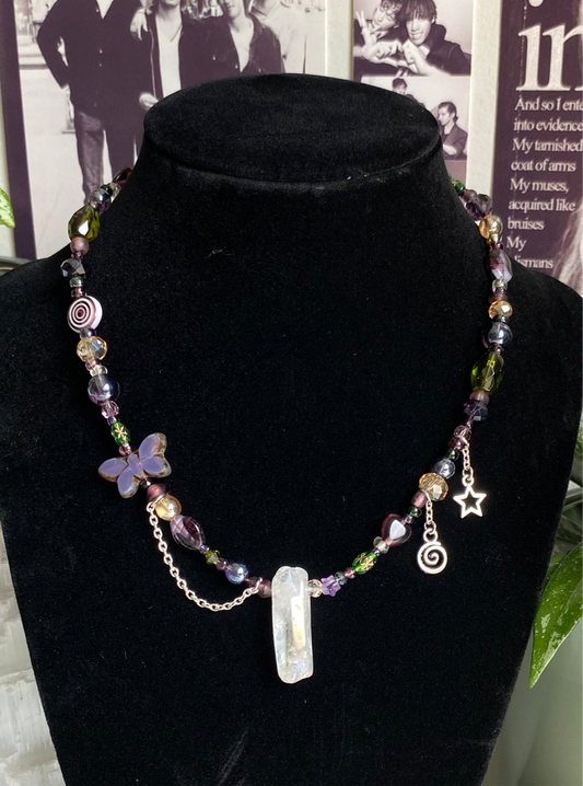 Purple Fairy Forest Necklace