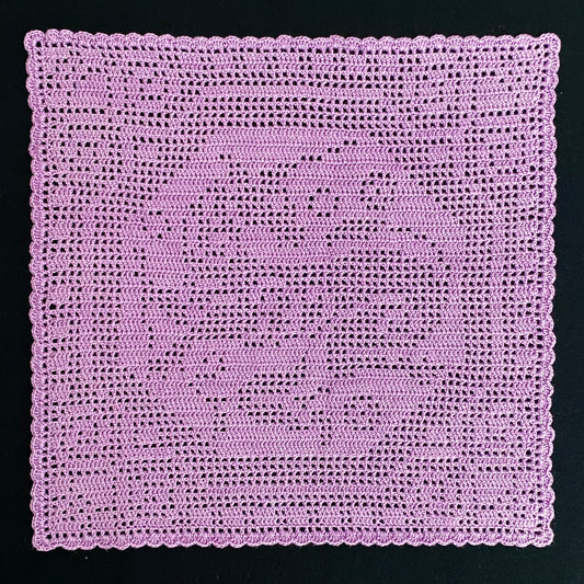 Purple Unicorn Crochet Tapestry